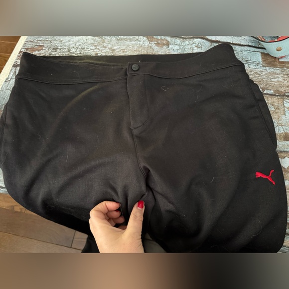 Puma Black Pants with Red Logo and button closure - Picture 10 of 11